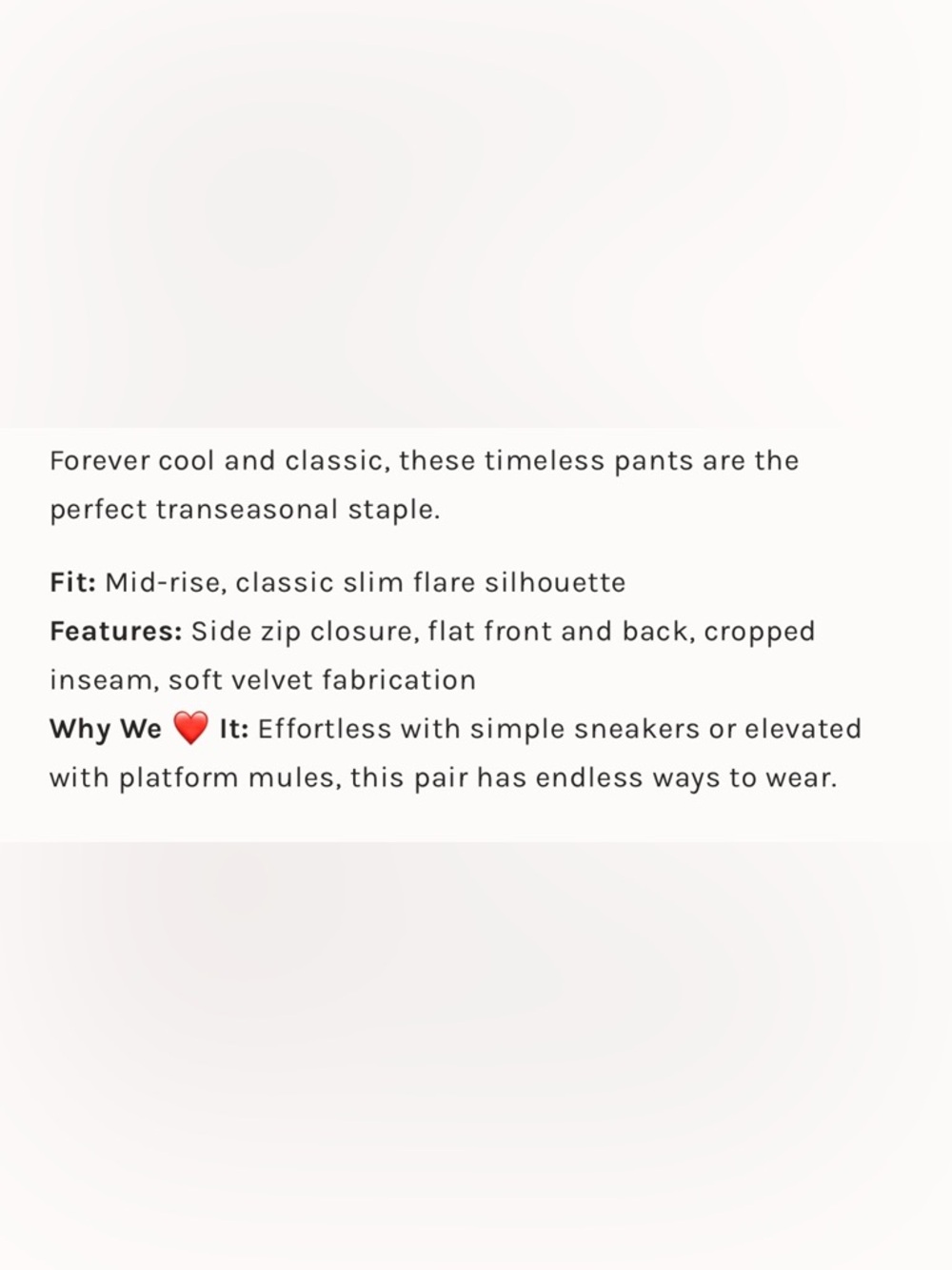 FREE PEOPLE In My Feelings Velvet Crop Slim Flare Pants‎ Red M NWOT Retro Boho - Picture 8 of 15